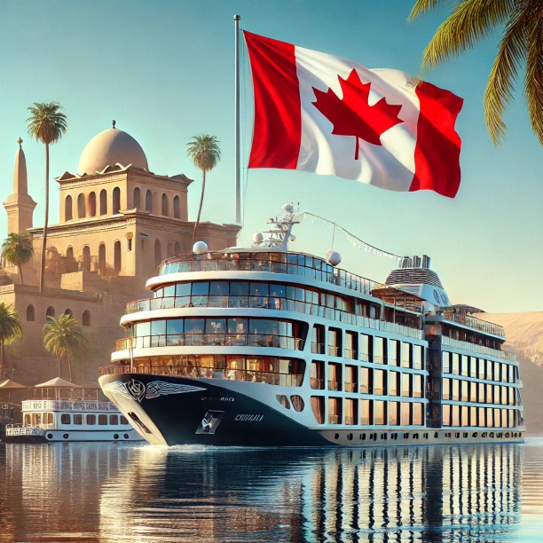 Nile Cruise with canadian flag