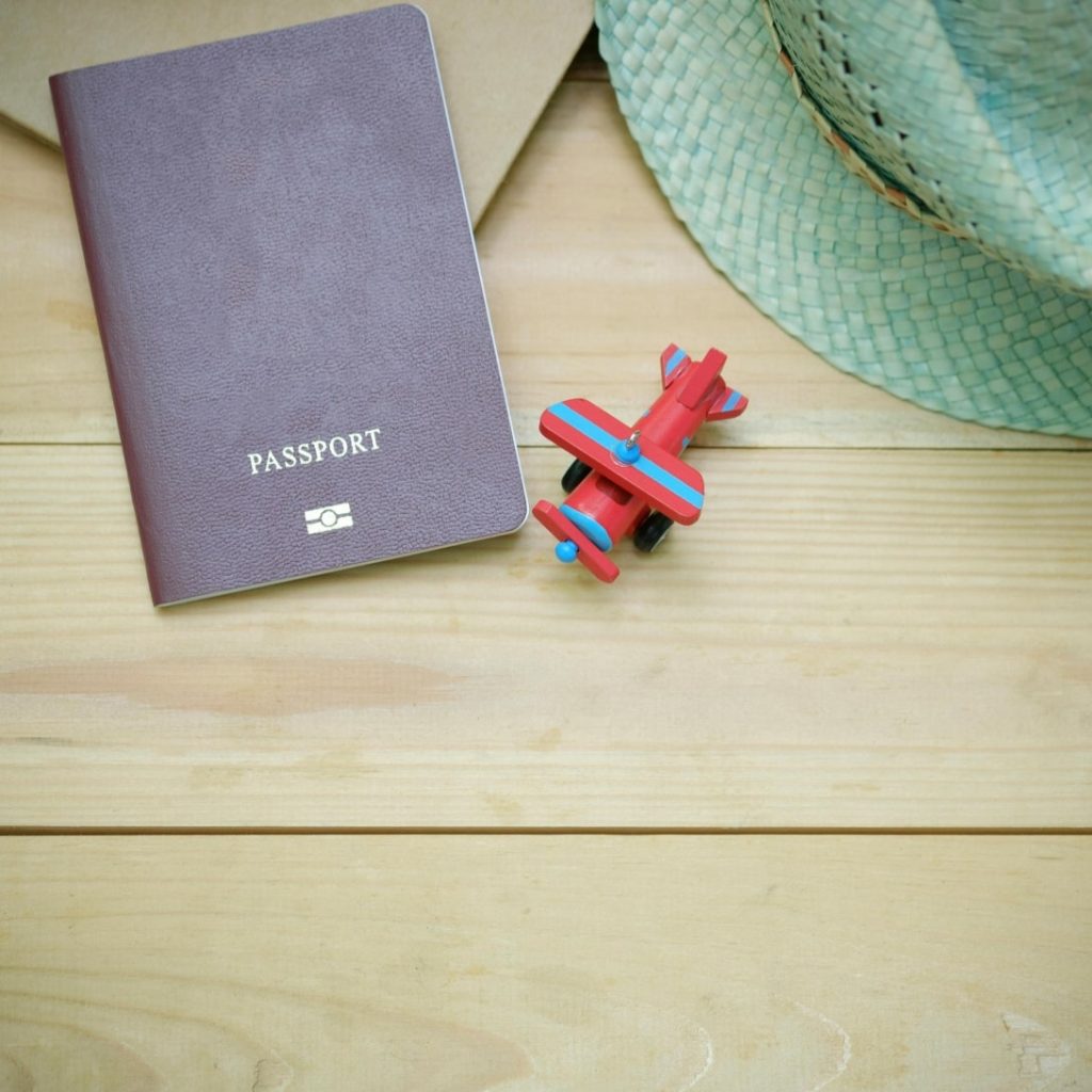 Passport on a table 