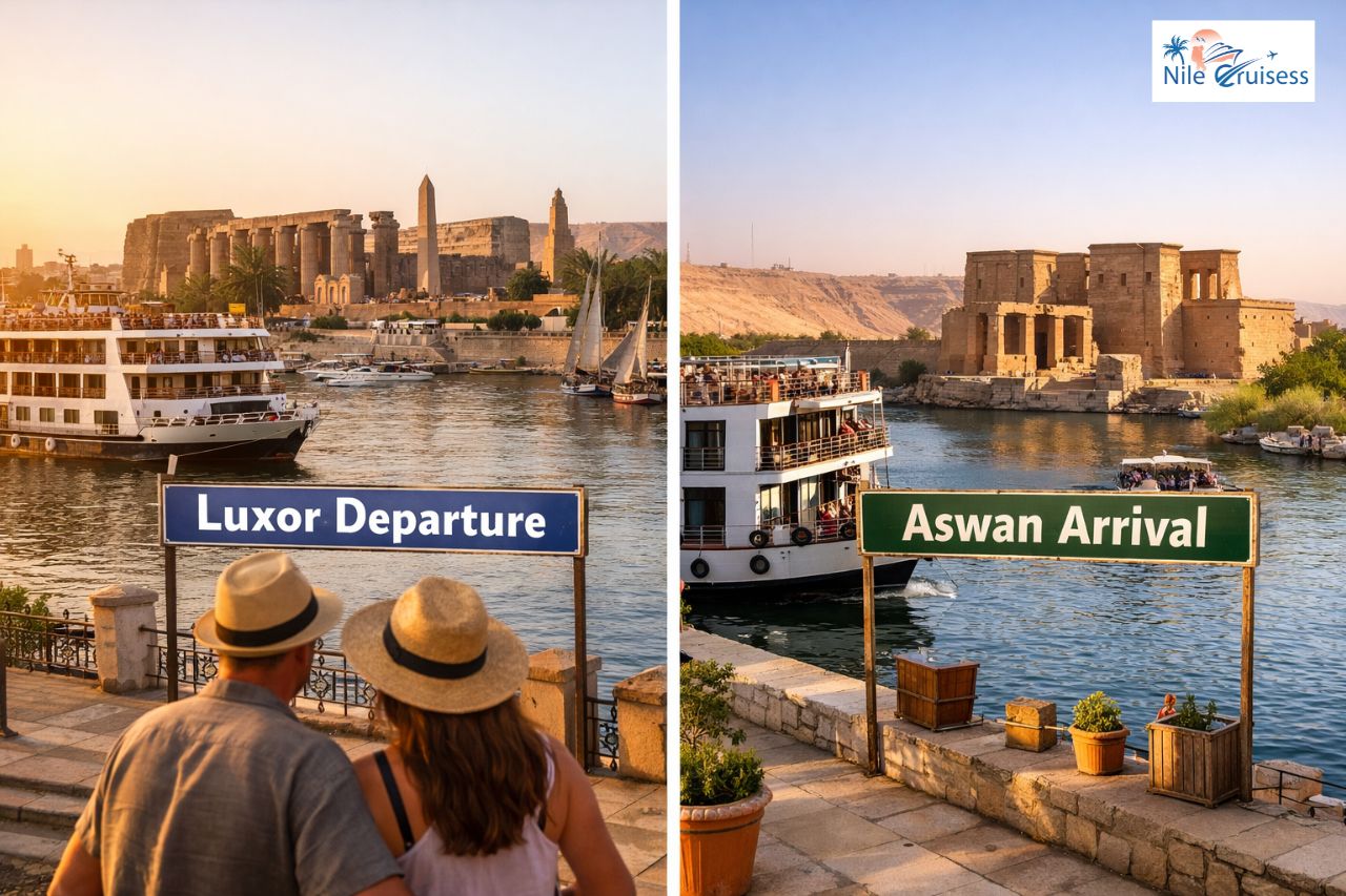 Nile River cruise start and end points
